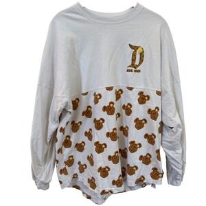 Disneyland Resort Spirit Jersey Waffle‎ Mickey Mouse Long Sleeve Shirt M Disney